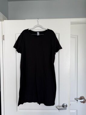 Ladies T Shirt Dress Black